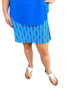 001- LuLu B Periwinkle Dotted Skort