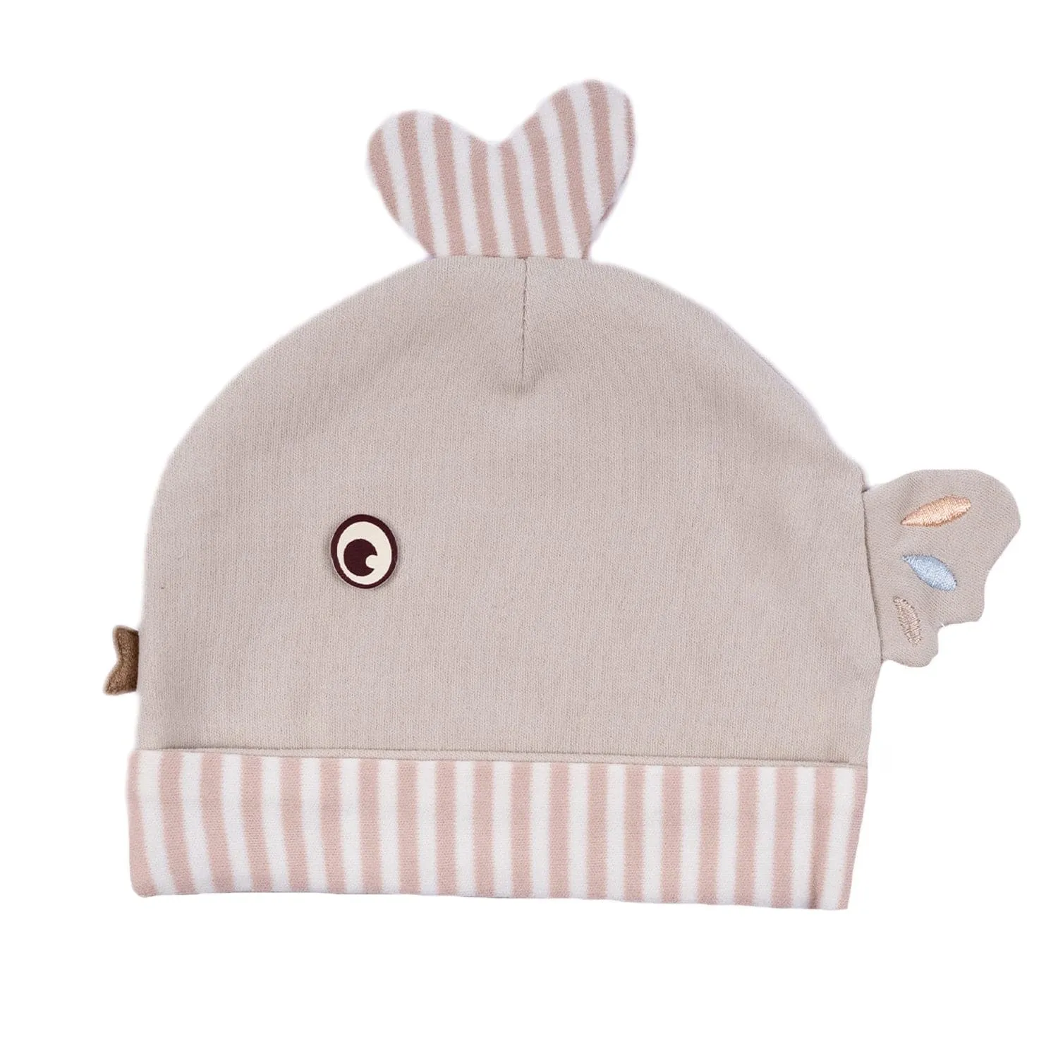 Baby Moo Fancy Fishy All Season Stretchable Hosiery Warm 3D Beanie Cap - Grey