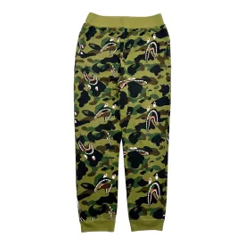 Bape Multi Shark Sweatpants Green Camo Pre-Owned
