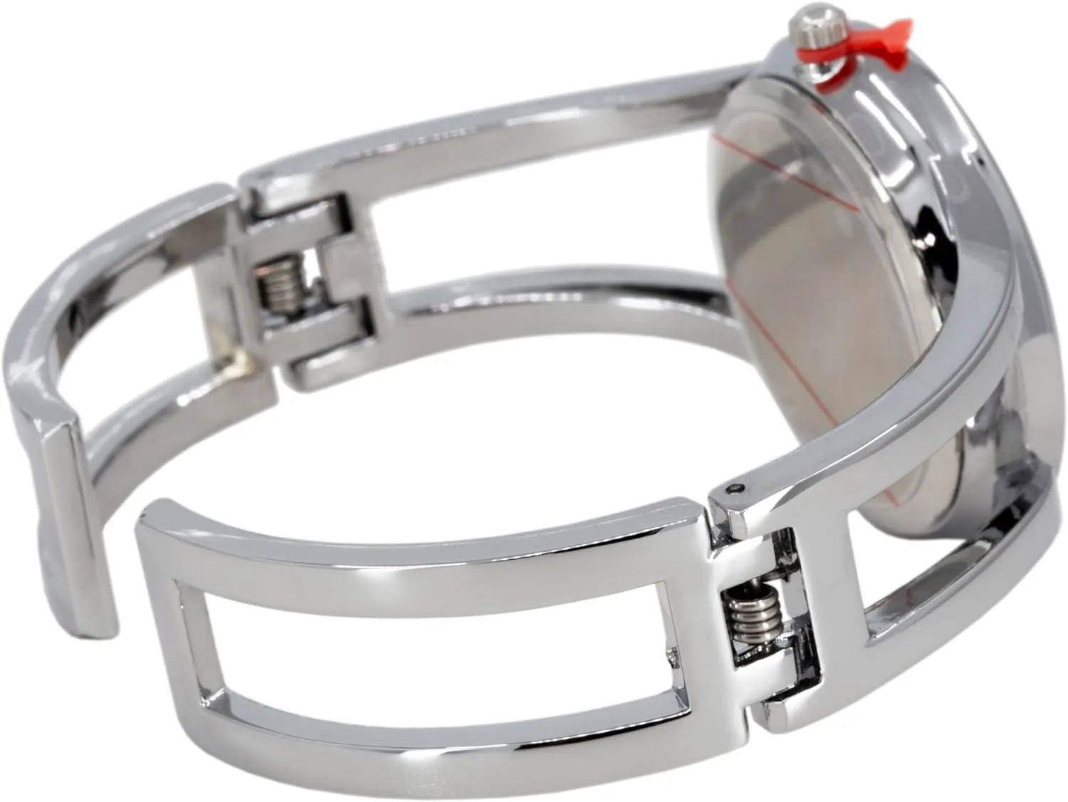 Blekon Collections Women's Elegant Analog Quartz Watch - 33mm Case, Casual Metal Cuff Bangle Design, Adjustable Fit for 7-8 Inch Wrist Size