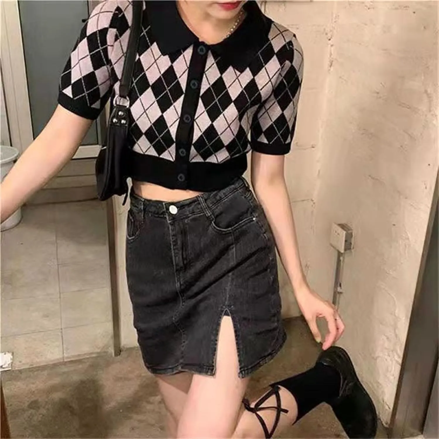 Bloomy Jean Skorts, Bloomy Skorts, Fashion High Casual Stretchy Denim Skirt Side Split Mini Skirts for Woman