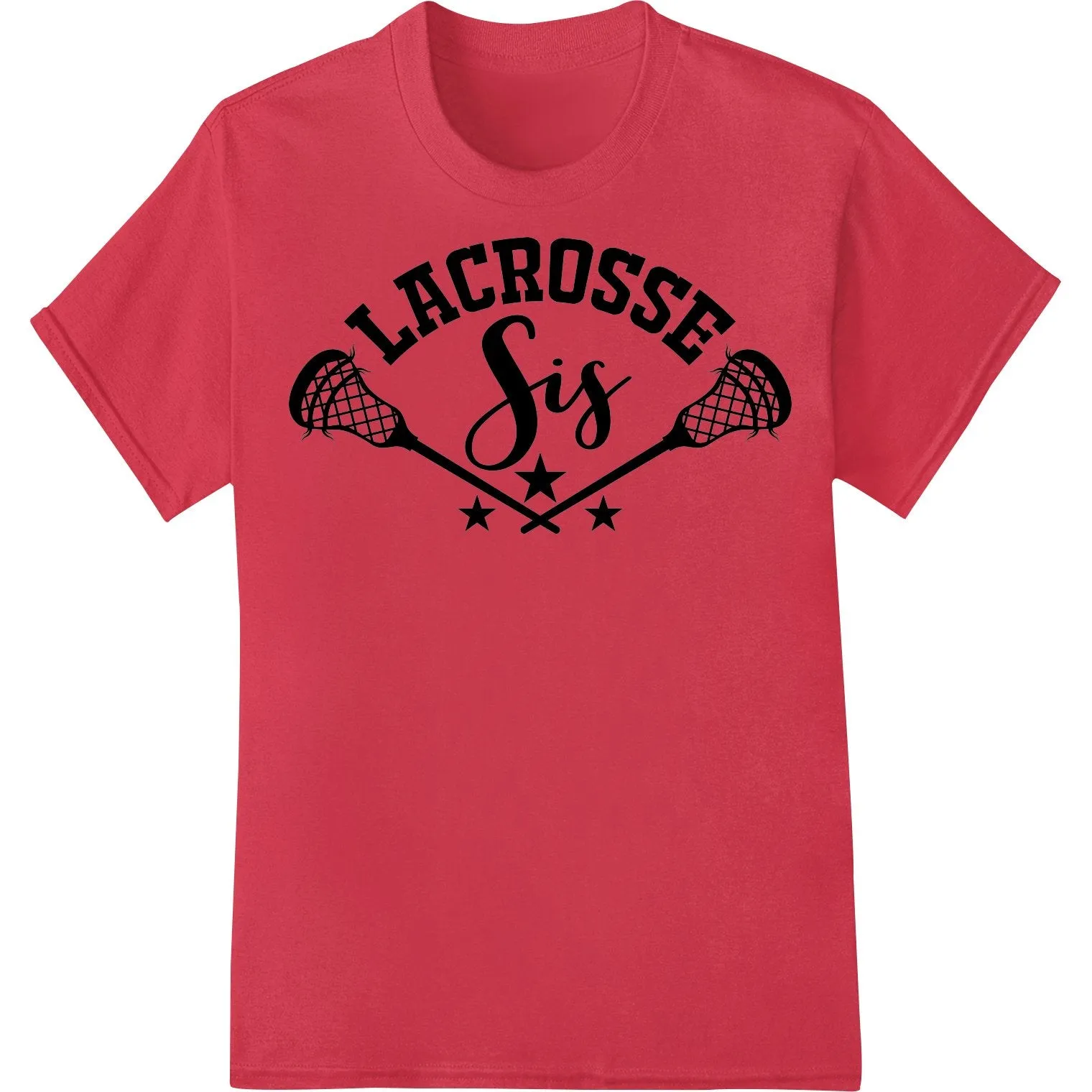 Bold Lacrosse Sis Heat Transfer Design for Custom Apparel