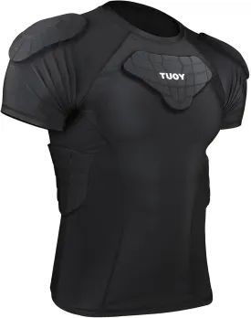 DGXINJUN Men Padded Chest Rib Protector Vest 4-Pads Shirt for Adult Football Baseball Softball Rugby Basketball