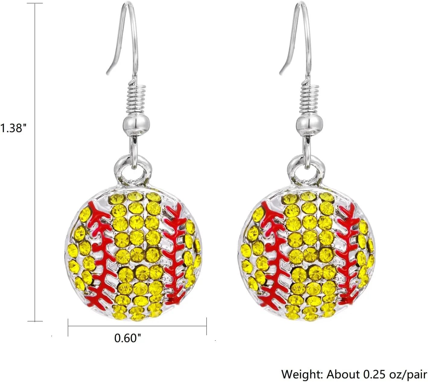 Football Earrings, Basketball Soccer Volleyball Baseball Sports Jewelry for Women