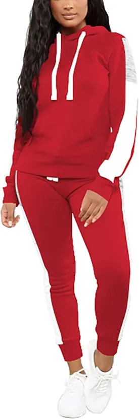 Fooullaide Sweatsuits for Women Set 2 Piece Outfit Long Sleeve Hoodies Jogging Suits Sweatpants Lounge Tracksuit with Pocket