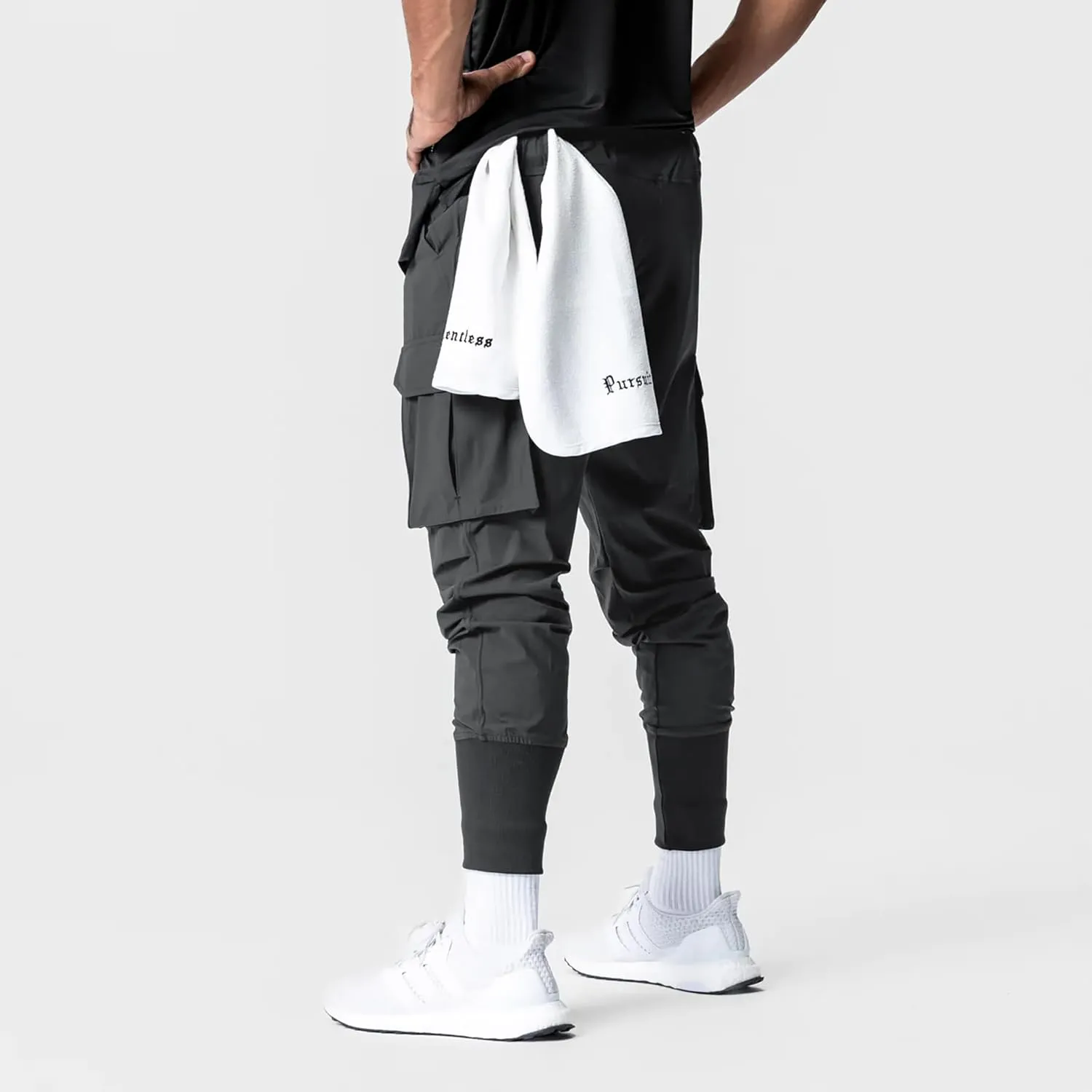 GINTPK Men Cargo Jogger Lightweight Tapered Hiking Pants Sport Running Quick Dry Sweatpants for Training