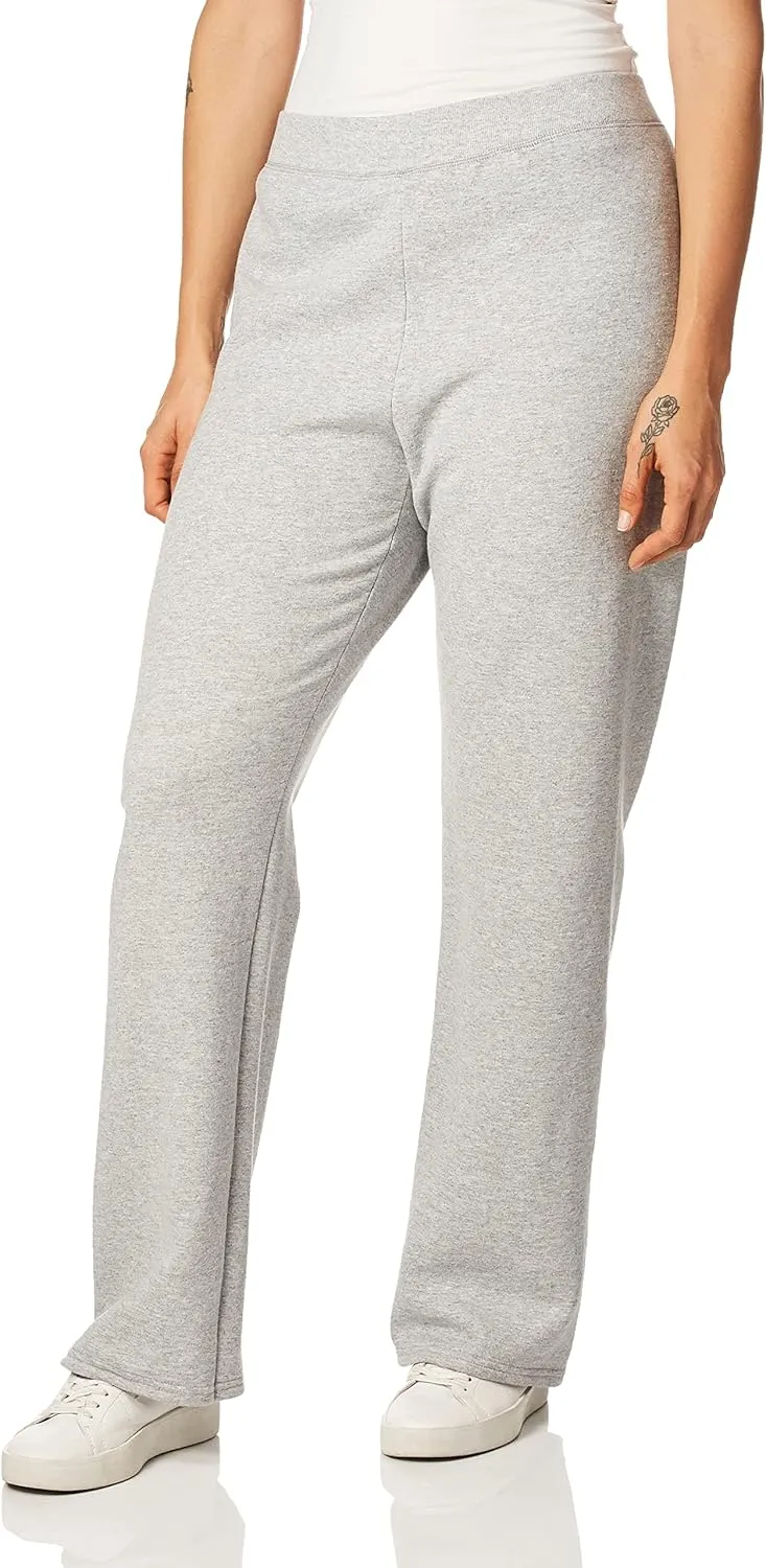Hanes Womens Sweatpants, ComfortSoft EcoSmart Open Leg Fleece Sweatpants