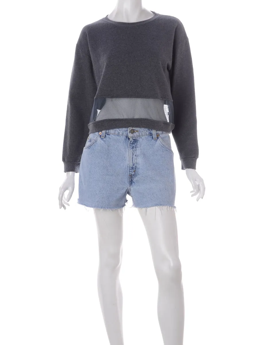 Label Alicia Sports Mesh Cropped Hoodie