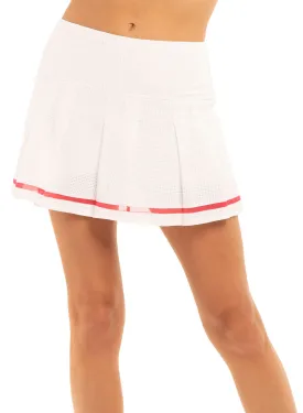 Ladies Lucky In Love Long Micro Tuck Pleat Skort