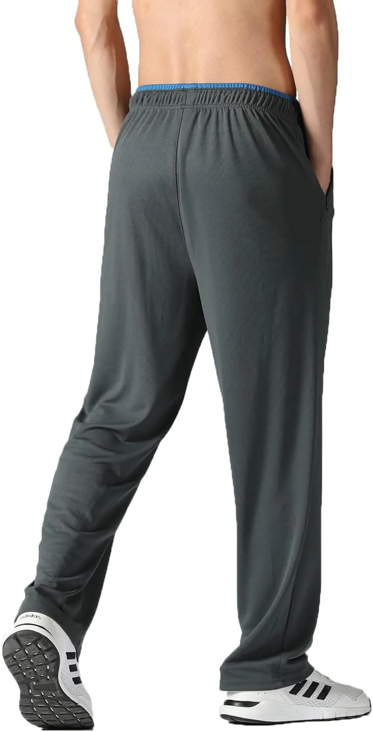 Men's Joggers Pants with Zipper Pockets,Lightweight Sweatpants,Open Bottom Athletic Loose Fit Training Pants.