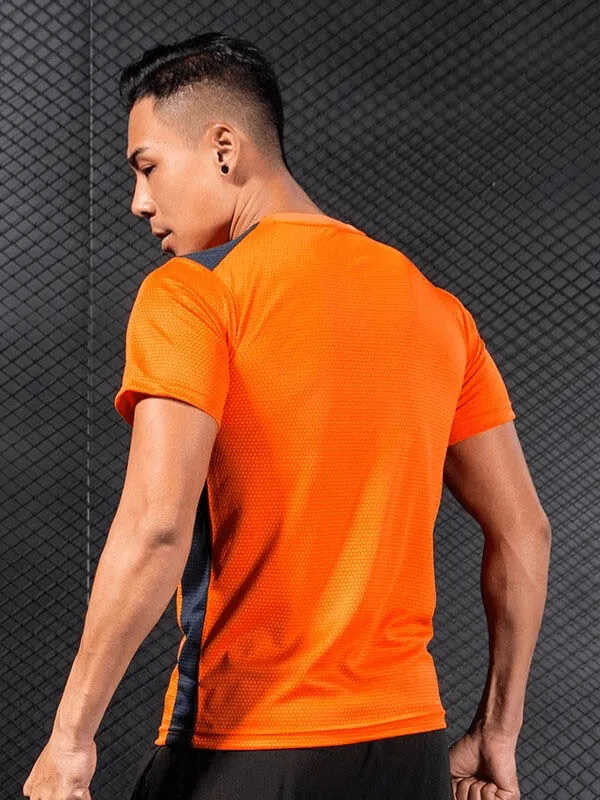 Men's Short Sleeves Football T-Shirt / Male Quick Dry Gym Clothing - SF0497