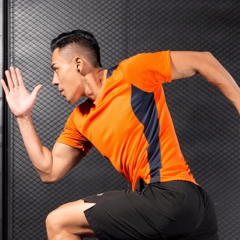 Men's Short Sleeves Football T-Shirt / Male Quick Dry Gym Clothing - SF0497