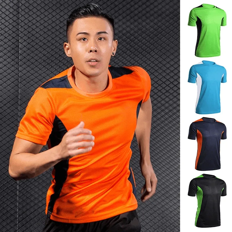 Men's Short Sleeves Football T-Shirt / Male Quick Dry Gym Clothing - SF0497