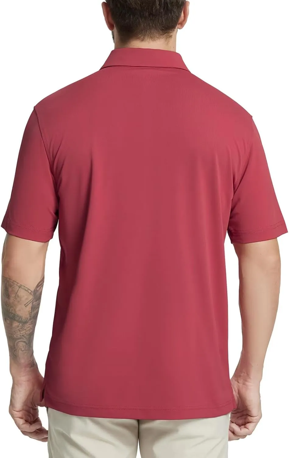 Rouen Golf Shirts for Men Dry Fit Performance Short Sleeve Moisture Wicking Plain Pique Casual Sports Mens Polo Shirts