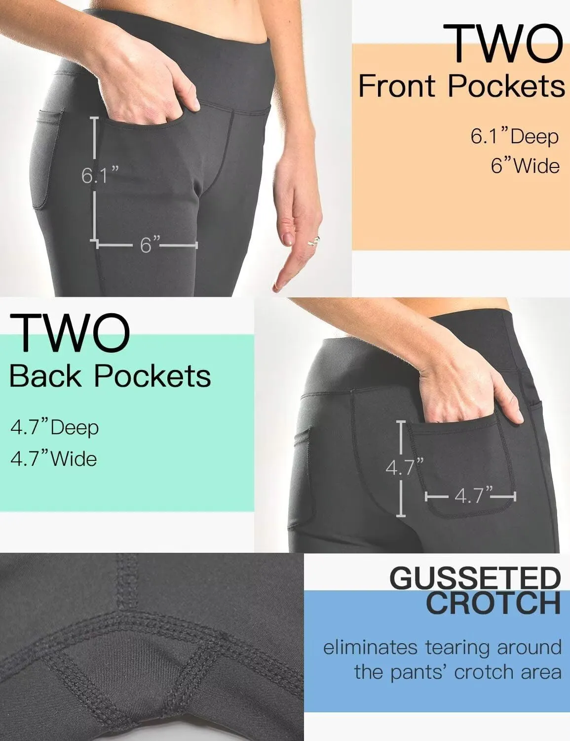 Safort Women's Yoga Pants Straight Leg Yoga Dress Pants 28"/30"/32"/34" Long Tall Inseam Stretch Slacks Pocket for Workout