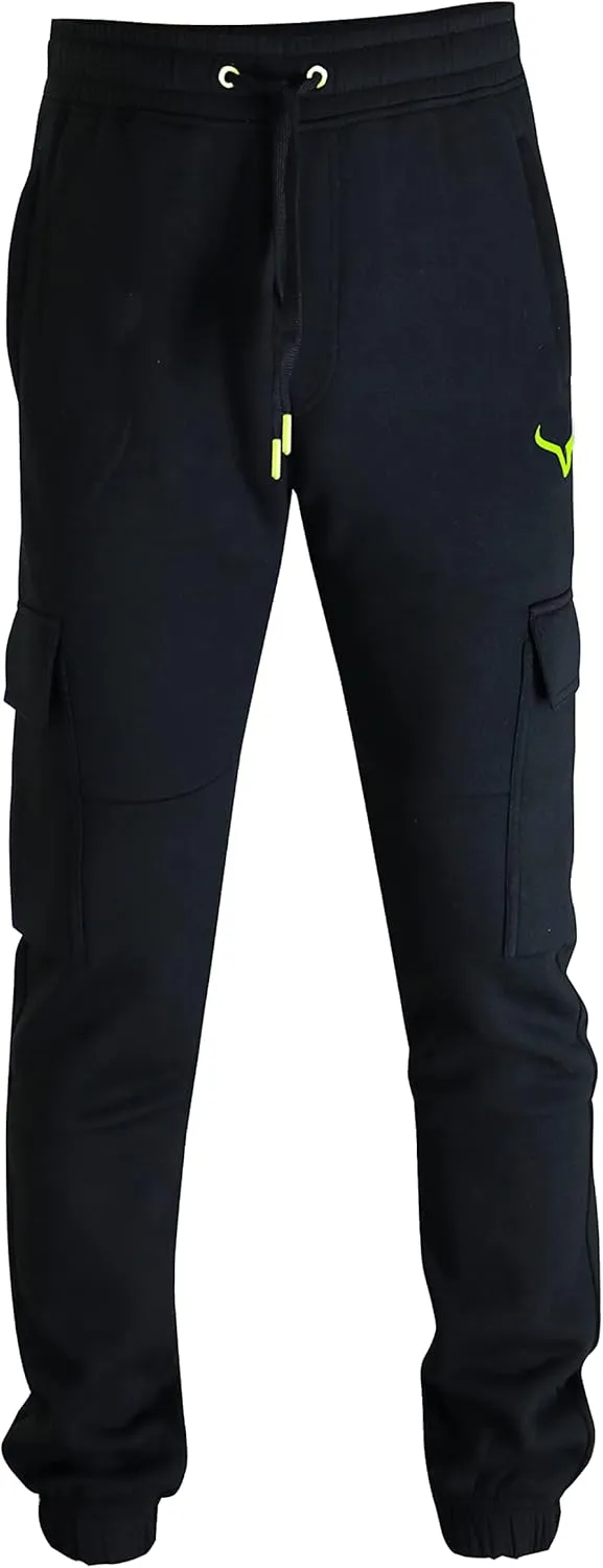 SCREENSHOT Sports Mens Premium Slim Fleece Pants Zipper Pockets - Athletic Jogger Fitness Workout Gym Sweatpants