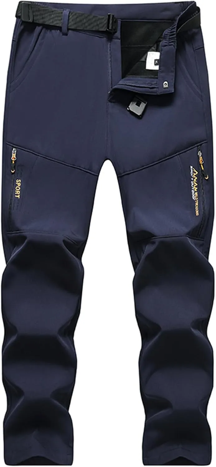 Winter Pant for Men Sherpa Lined Thermal Warm Pants Outdoor Sports Hiking Trousers Lounge Baggy Joggers