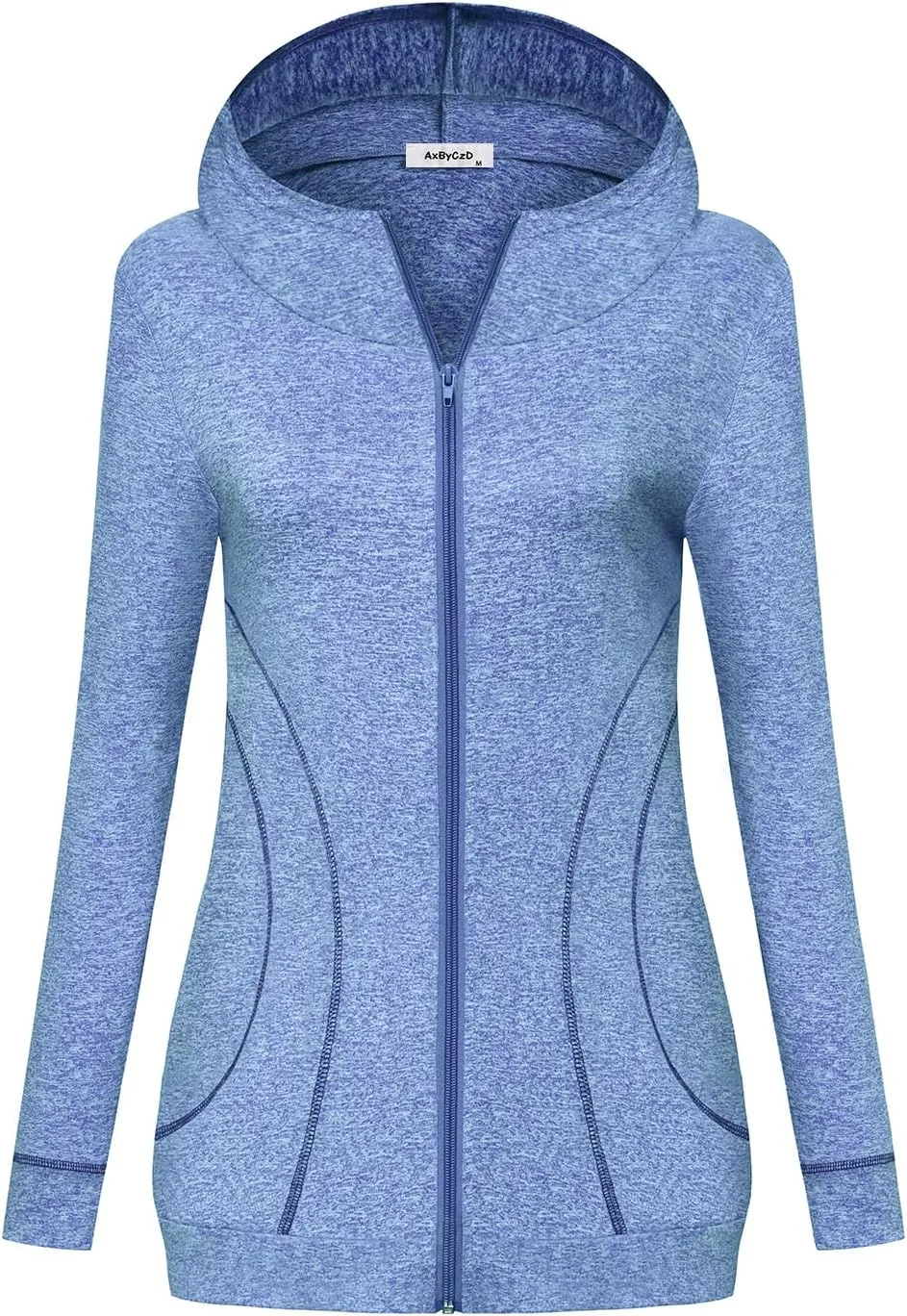 Womens Long Sleeve Zip Up Hoodies Workout Casual Sports Yoga Running Athletic Jackets