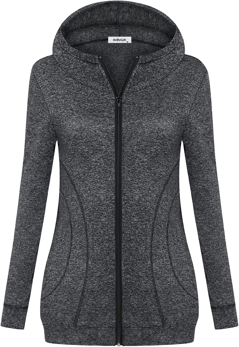 Womens Long Sleeve Zip Up Hoodies Workout Casual Sports Yoga Running Athletic Jackets